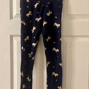 Justice Navy Leggings with Gold Accents